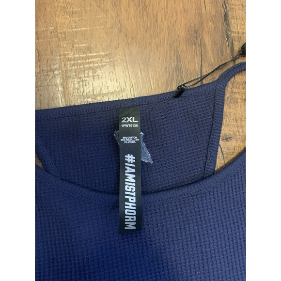 NWT 1st Phorm High Neck Sleeveless Women’s Tank Navy Blue 2XL - Picture 4 of 5